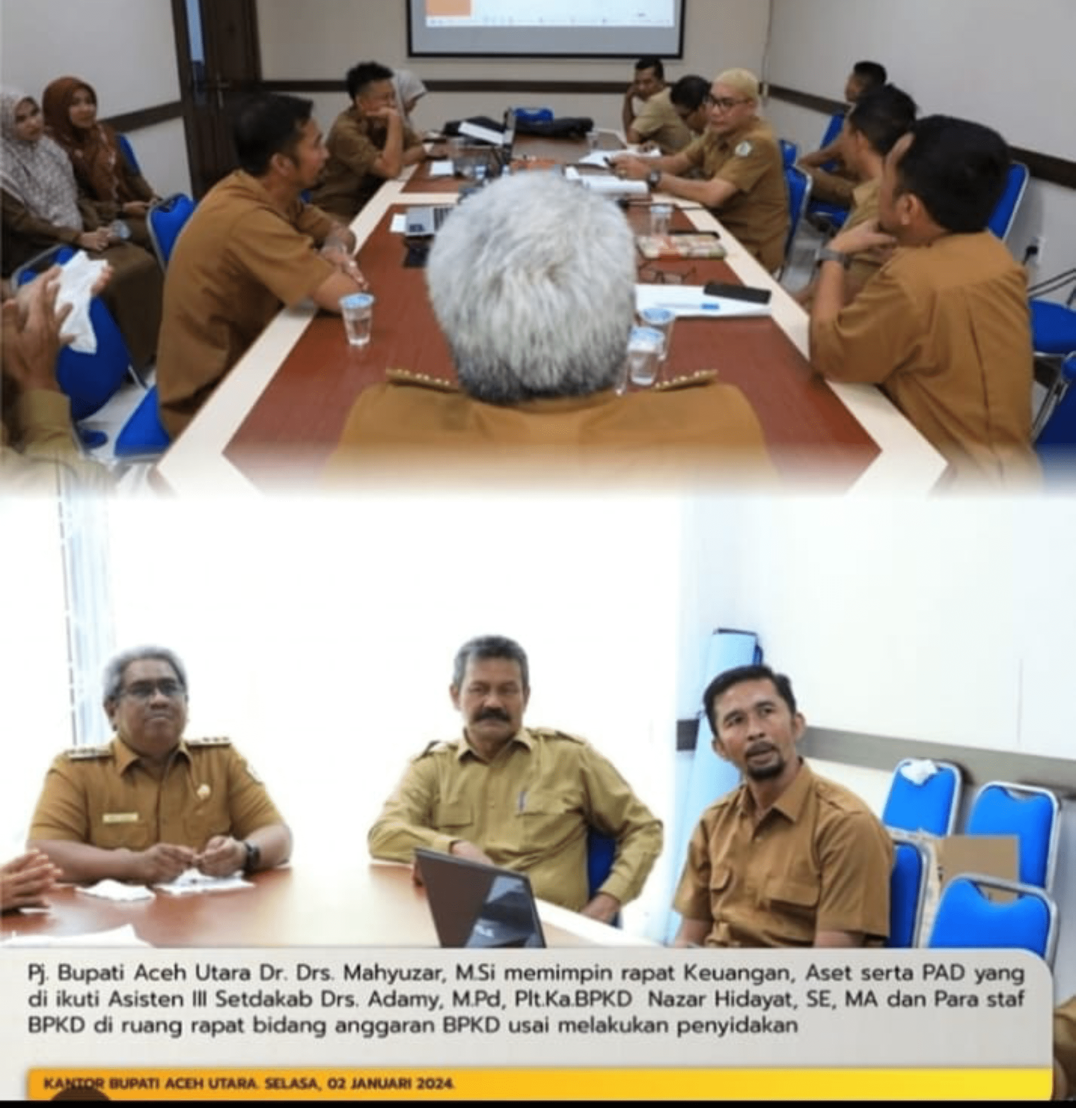 Pj. Bupati Aceh Utara Pimpin Rapat